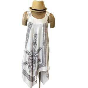 Bundle of Ingear Resort/Beach Cover-up Dress S/M & Straw Fedora Hat #98R